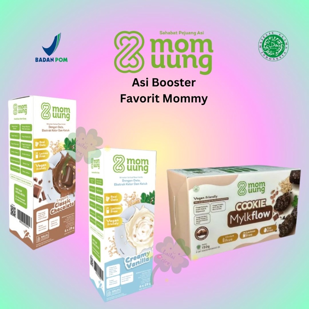 *NEW* MOMUUNG Mom Uung Cookie Mylkflow Cookies Cemilan Ibu Hamil Busui Pelancar ASI cemilan asi Booster Penambah Asi Snack Ibu  [ Classic Choco / Matcha ] / Susu ASI BOOSTER Mylkflow Singapore Chocolate / Creamy Vanilla / Susu Pelancar Asi / Vegan