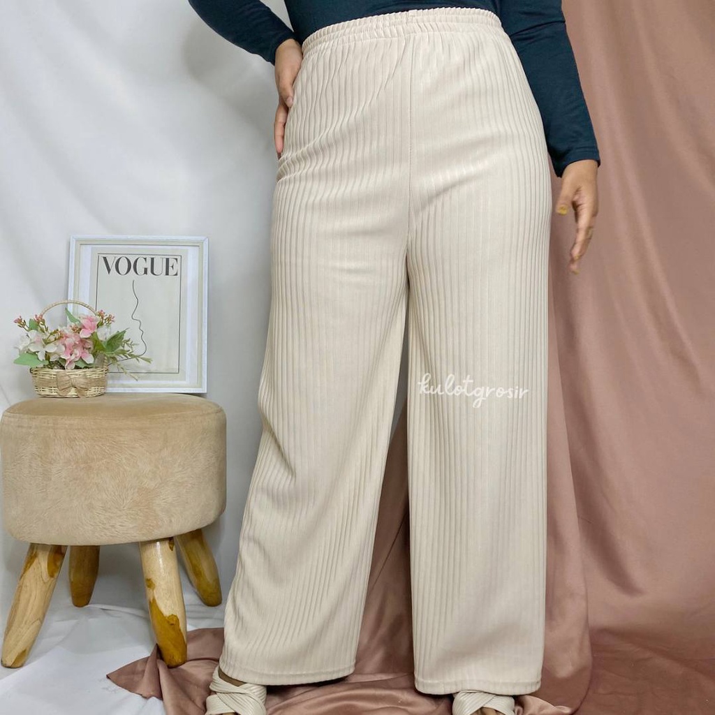 KULOT PANJANG RIB KNITT PREMIUM/KULOT KNITT HIGHWAIST KOREAN STYLE