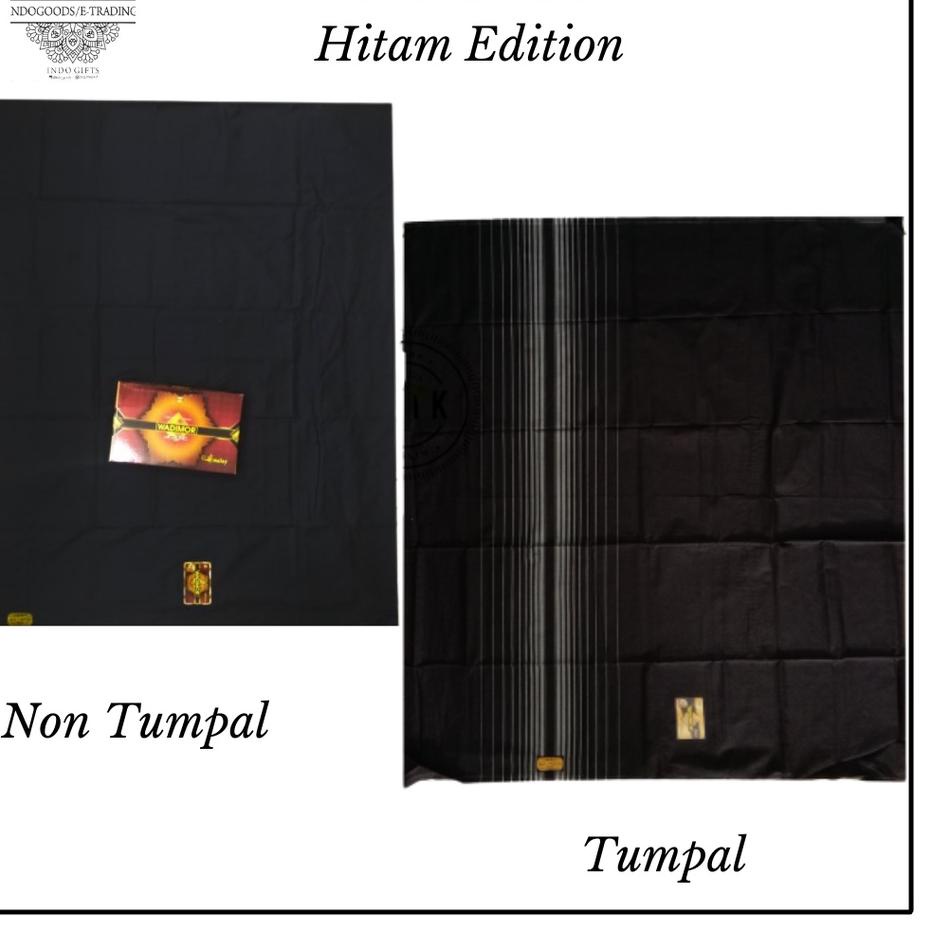 12.12 sale Sarung Wadimor Pria Original Motif Hitam Polos Tumpal Putih Polos Tumpal [GROSIR/ECER] ??