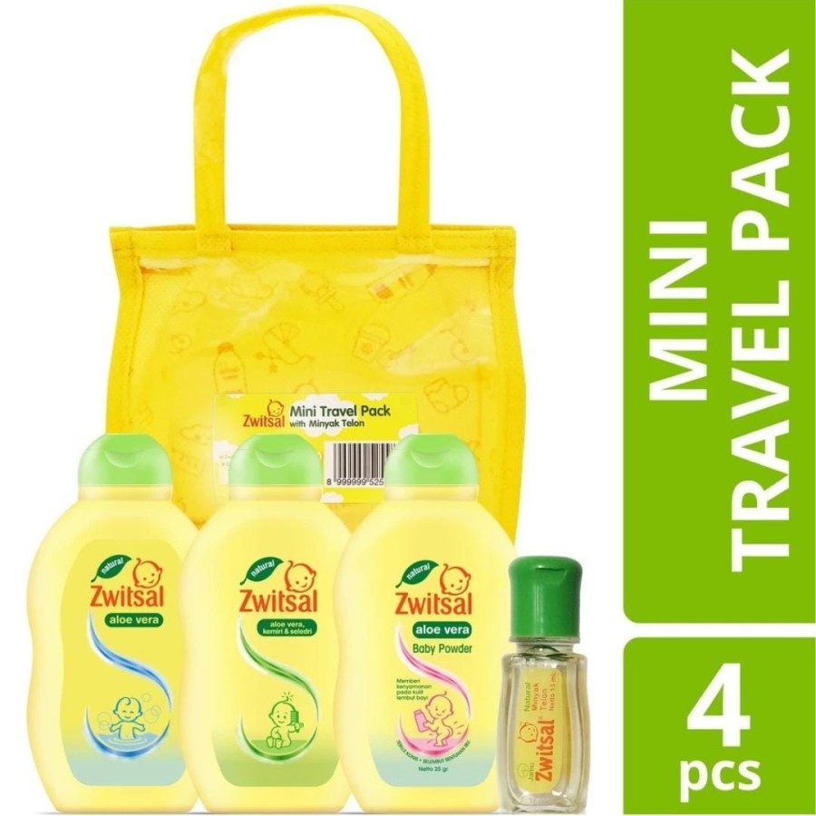 Perlengkapan Mandi Bayi 4in1 Zwitsal Mini Travel Pack Baby Gift Set Premium