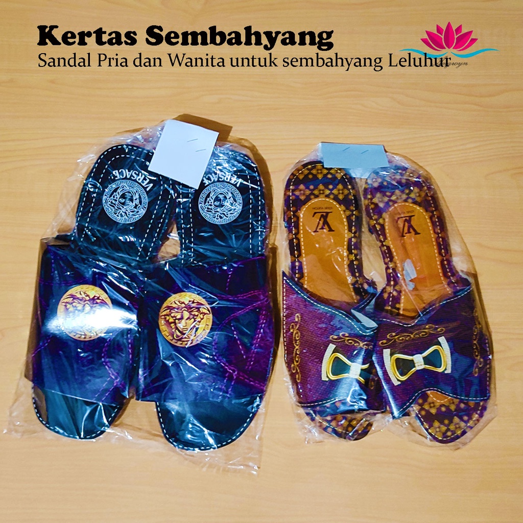 Sandal Kertas Pria / Wanita untuk Sembahyang Leluhur / Cheng Beng