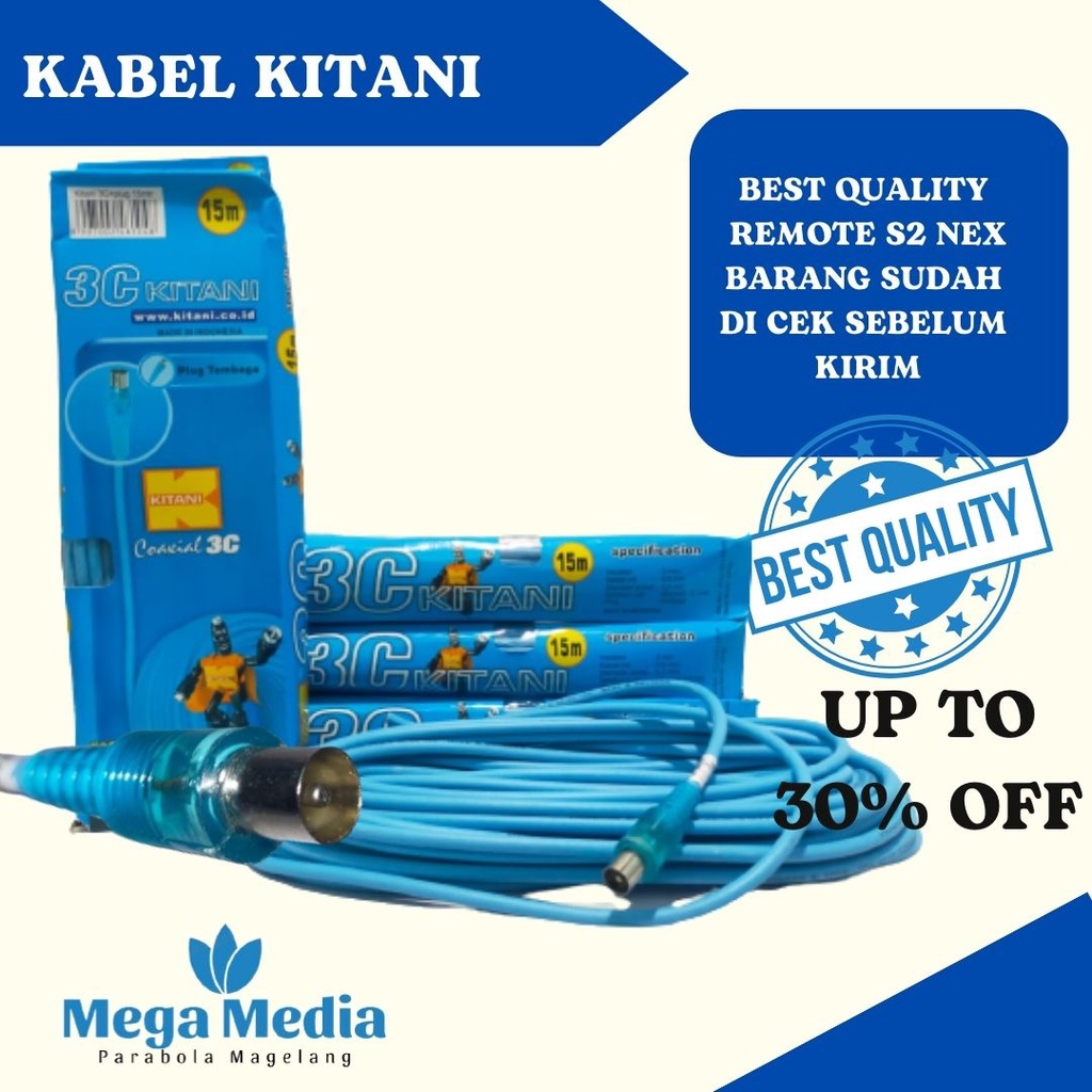 KABEL 3C + JEK KITANI 15M