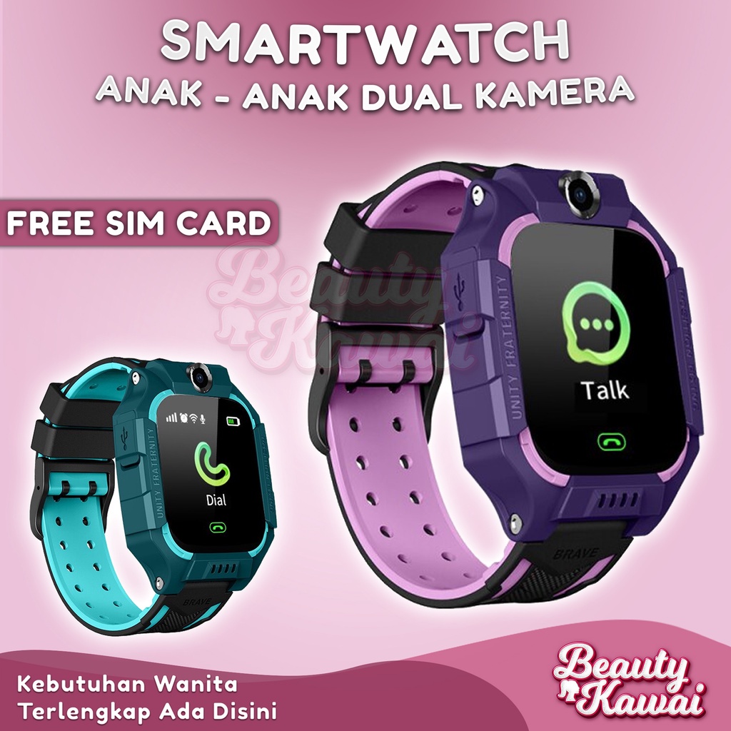 Smartwatch Anak IP67 Jam Digital Waterproof Emergency Call Multifungsi