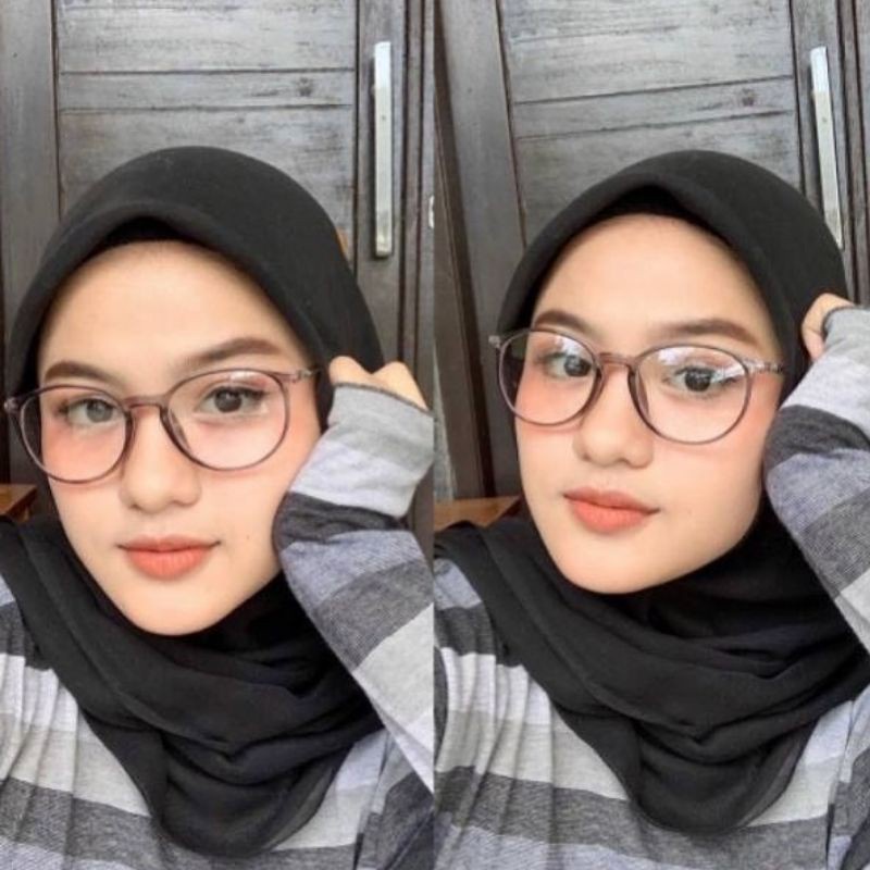 MMM Kacamata Retro Polos Doff Wanita Korea 6653 Anti RadiasI Kaca mata Polos Kotak Fashion Retro Bentuk Kotak Eyeglasses Wanita Pria Import