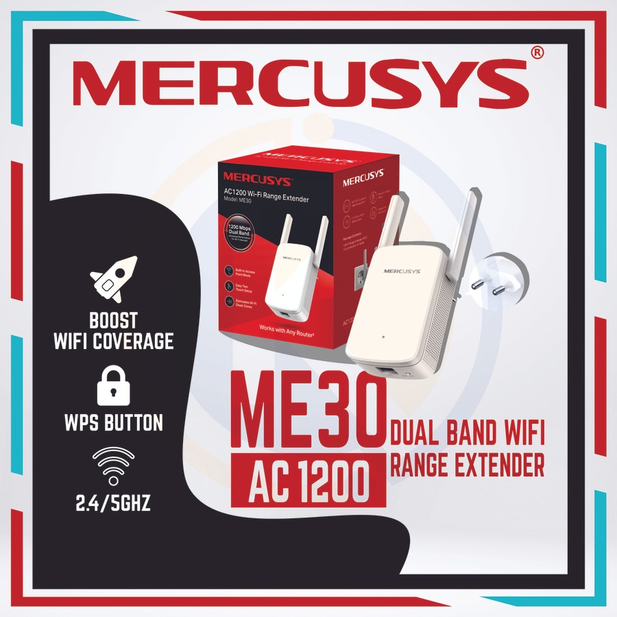 MERCUSYS ME30 AC1200 Wi-Fi RANGE EXTENDER
