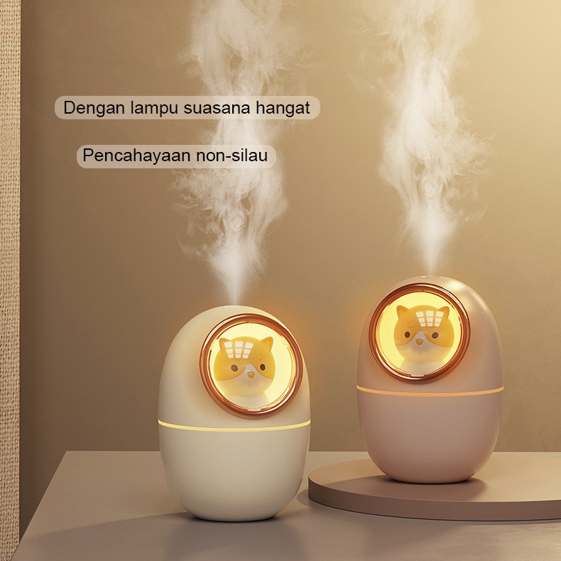 Little Cat Ultrasonic Humidifier 240ML Air Humidifier Air Purifier Menggunakan USB Light Humidifier Diffuser Aroma Diffuser Pewangi Ruangan Aroma Terapi Purifier