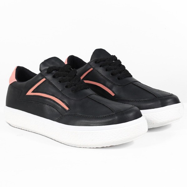 Sepatu Sneakers Wanita Terbaru V 5632 Brand Varka Sepatu Casual Kets Kuliah Kerja Hangout Harga Murah Berkualitas Warna Hitam Pink