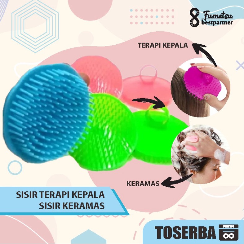 Sisir Pijat Terapi Kepala Sisir Keramas Anti Ketombe Warna Random