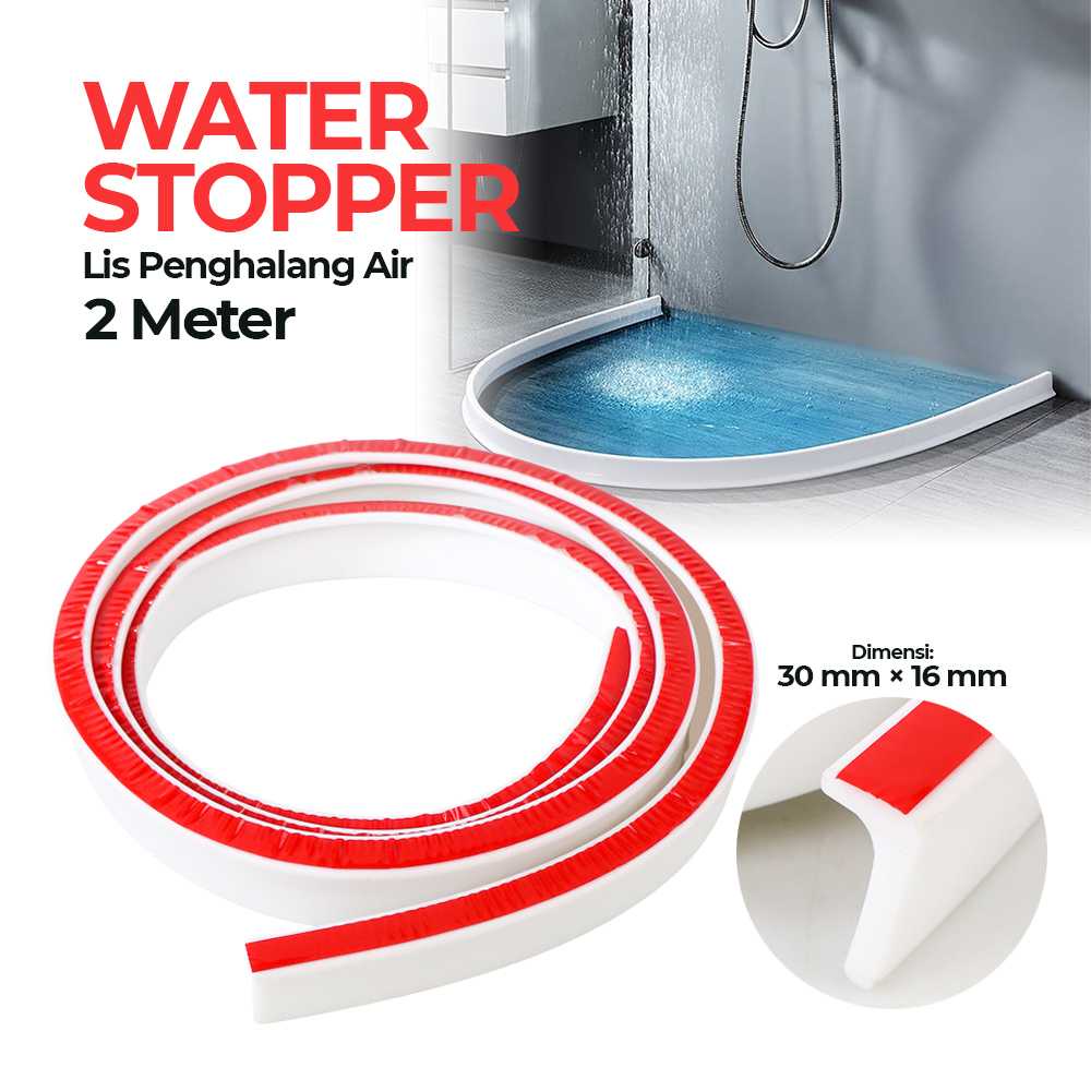 (BISA COD) FTIHSHP WS Lis Penghalang Air Sealing Strips Water Stopper Bar 2M - WS01