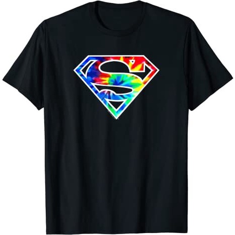 Baju Kaos Dewasa Superman Tie Dye Logo T-Shirt Pakaian Fashion Katun Pria Wanita Distro Lengan Pende