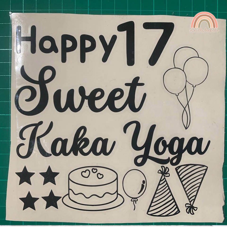 

vanillabeekids Stiker Custom Balon PVC 10 inch Ukuran 12x12cm Sticker Cutting