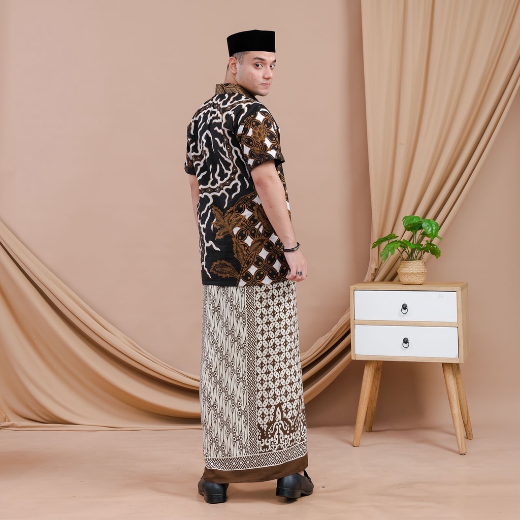 Sarung Goyor Batik Babagaf Motif Kawung Rayon Super Premium Santri Pria Dewasa