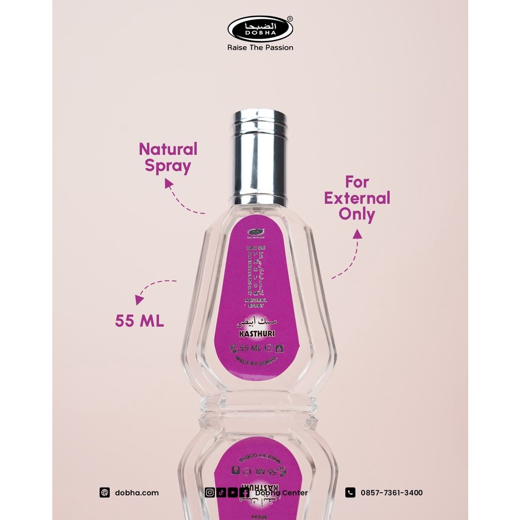 Parfum Dobha Spray Aroma KASTHURI 55ML Original