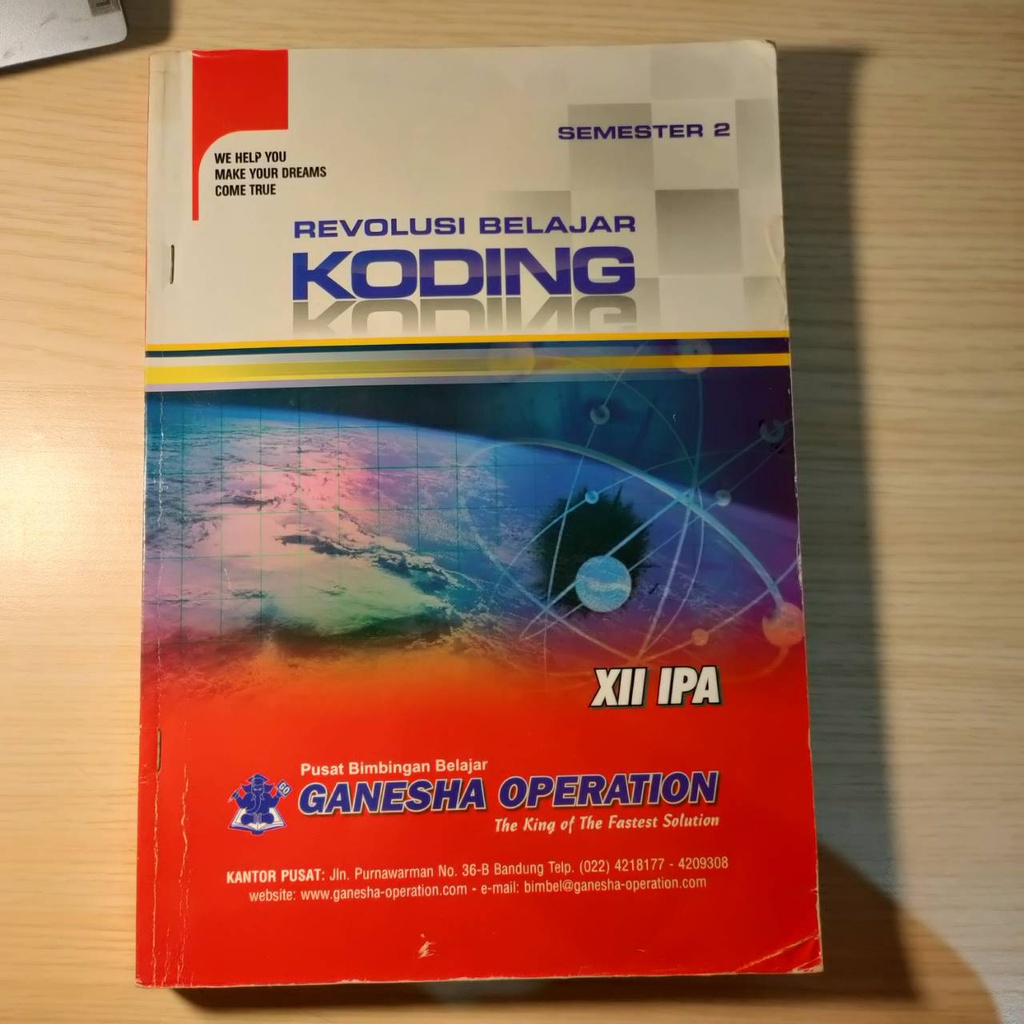 Revolusi Belajar KODING XII IPA Semester 2 Ganesha Operation [BUKU BEKAS]