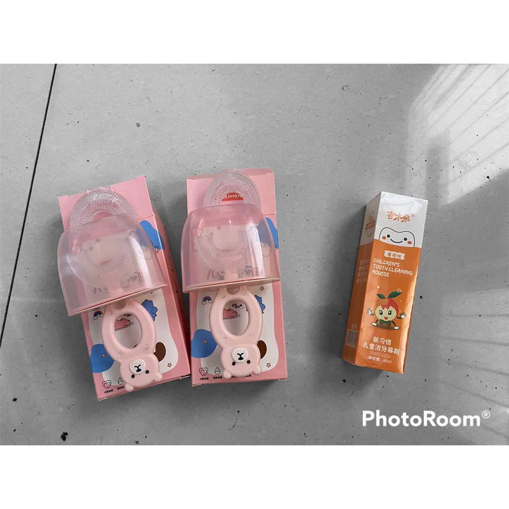 Sikat Gigi Anak Bentuk U / Odol Busa Anak Sikat Gigi Bentuk U / Children's Tooth Cleaning Mousse