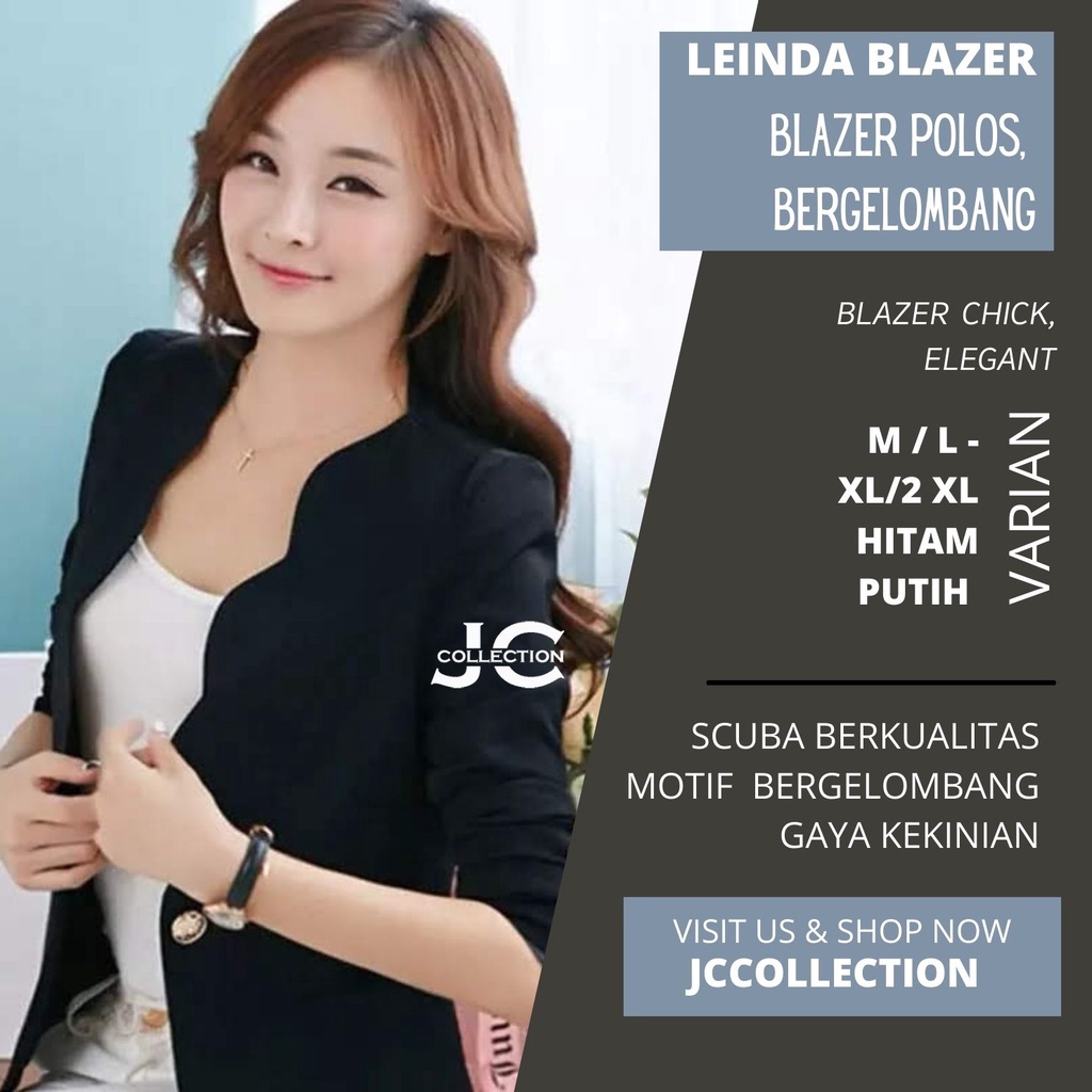 Blazer Kerja Wanita Big Size Murah Variasi Bros Linsey  - JCCollections