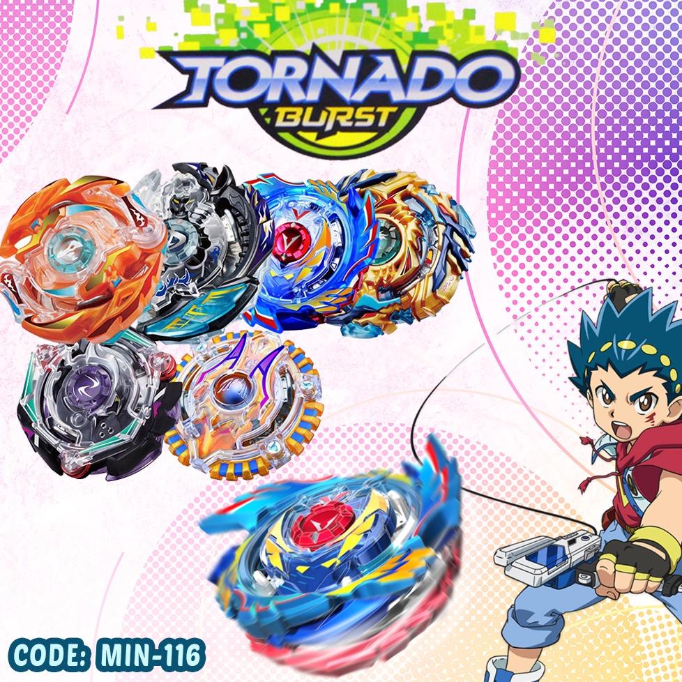 MAINAN ANAK GANGSING BEYBLADE 4 KARAKTER BEYBLADE GASING TORNADO BURST BEYBLADE GANGSING BEYBLADE BU