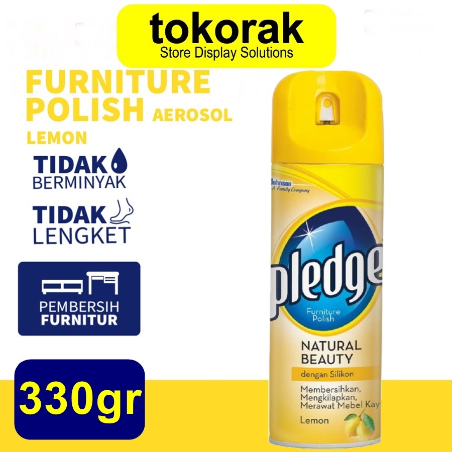 PLEDGE AEROSOL LEMON 330 GR FURNITURE POLISH 330GR PEMBERSIH MEBEL