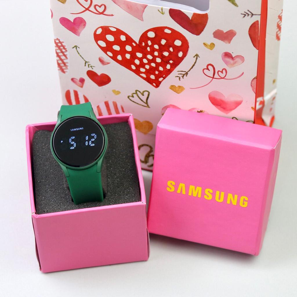 JAM TANGAN WANITA SAMSUNG DIGITAL LED RUBBER ELEGAN LAYAR SENTUH INCLUDE BOX ORIGINAL & BATERAI TOUC