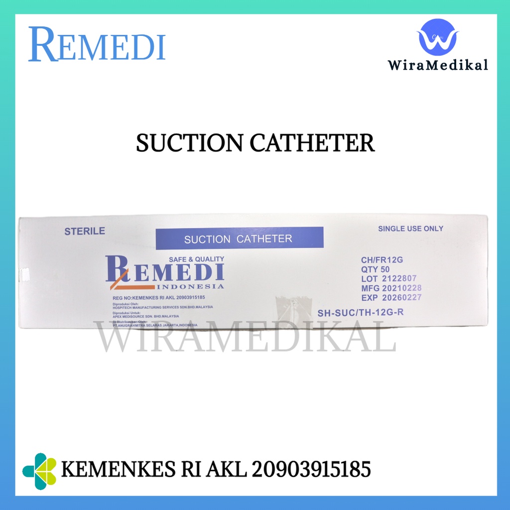 Suction Catheter Remedi With Control Fr10 dan Fr12 / Suction Cateter /S. Chateter