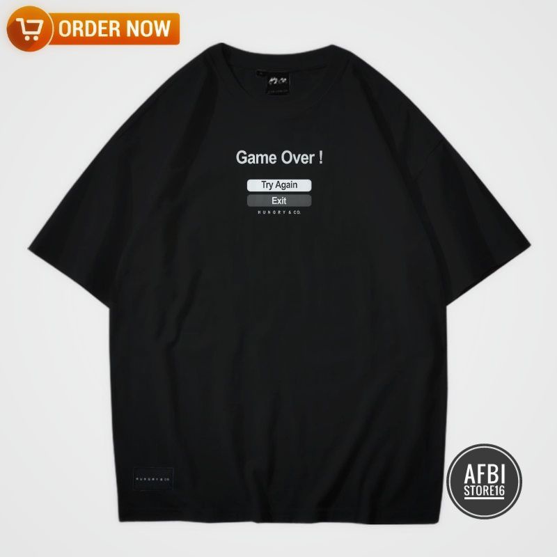 [ COD ] Tshirt Baju Kaos Distro HUNGRY & CO 0102 / kaos Distro pria Wanita