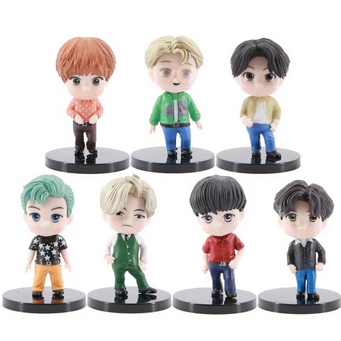 STAND FIGURE/ PANJANGAN FIGURAN/  BASKIN/ CAKE TOPPER/ BT$/ BT21 KPOP ARMY BANGTAN BOYS CUTE