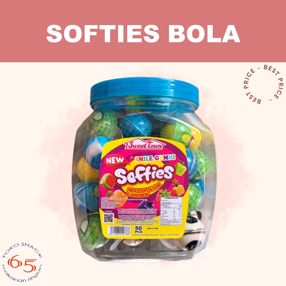 Softies Bola 50. permen lunak. TOPLES