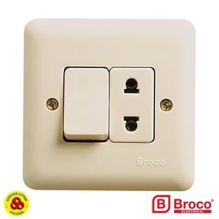 SWITCH DAN STOP KONTAK INBOW 525361 CREAM BROCO