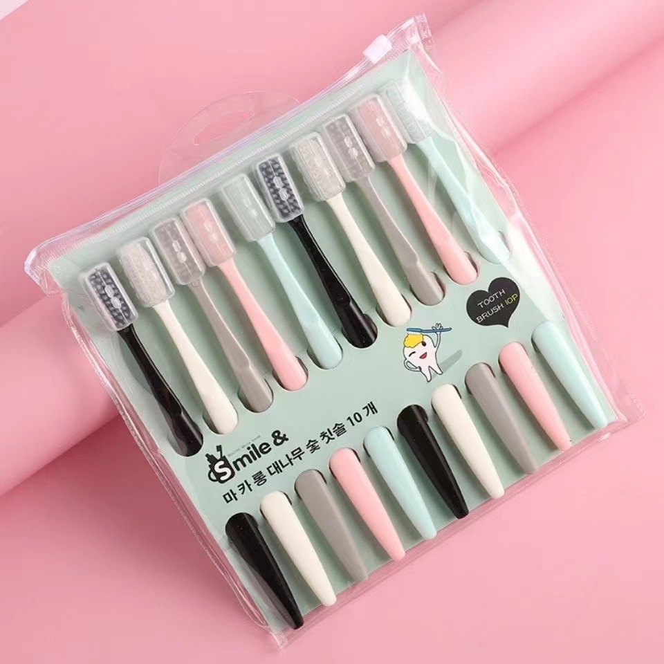 MMM Sikat Gigi Dewasa 1 SET 10 PCS Toothbrush Double Care Sensitive Soft-Sweet Bee Sikat Gigi Nano Tech Sikat Gigi Medium Import Murah