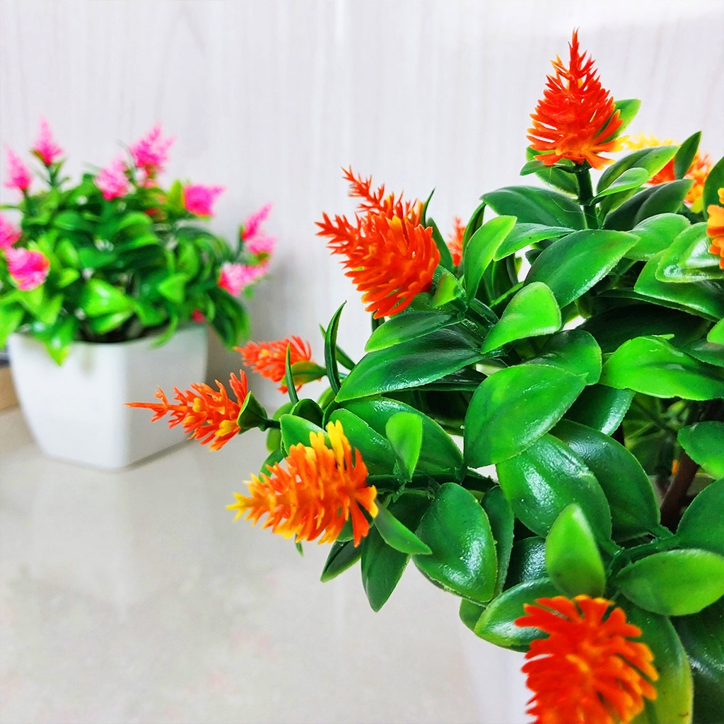 Pot Tanaman Bonsai Bunga Hias Plastik Sintetis Import Dekorasi Ruangan Rumah Cantik Azgalery PBP18