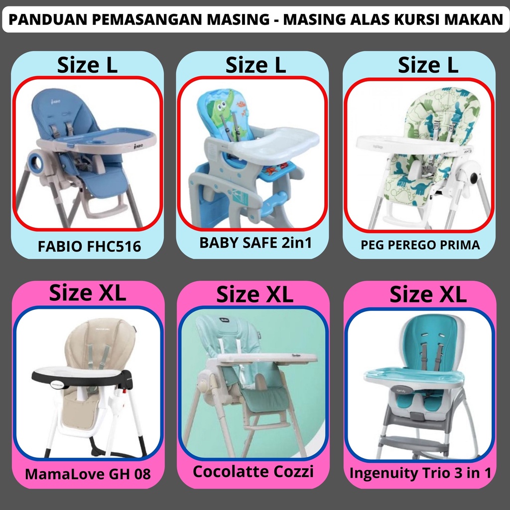 ALAS Kursi Makan Bayi JUMBO - High Chair Pad Baby Akachan mamalove graco cocolatte HC