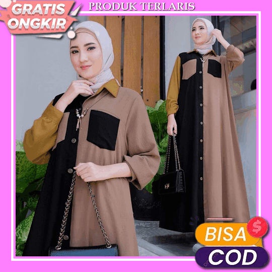 Gamis Terbaru 2023 Lebaran Wanita Import Remaja Baju Perempuan Kekinian Gsmis Ori Modern Gamis Model