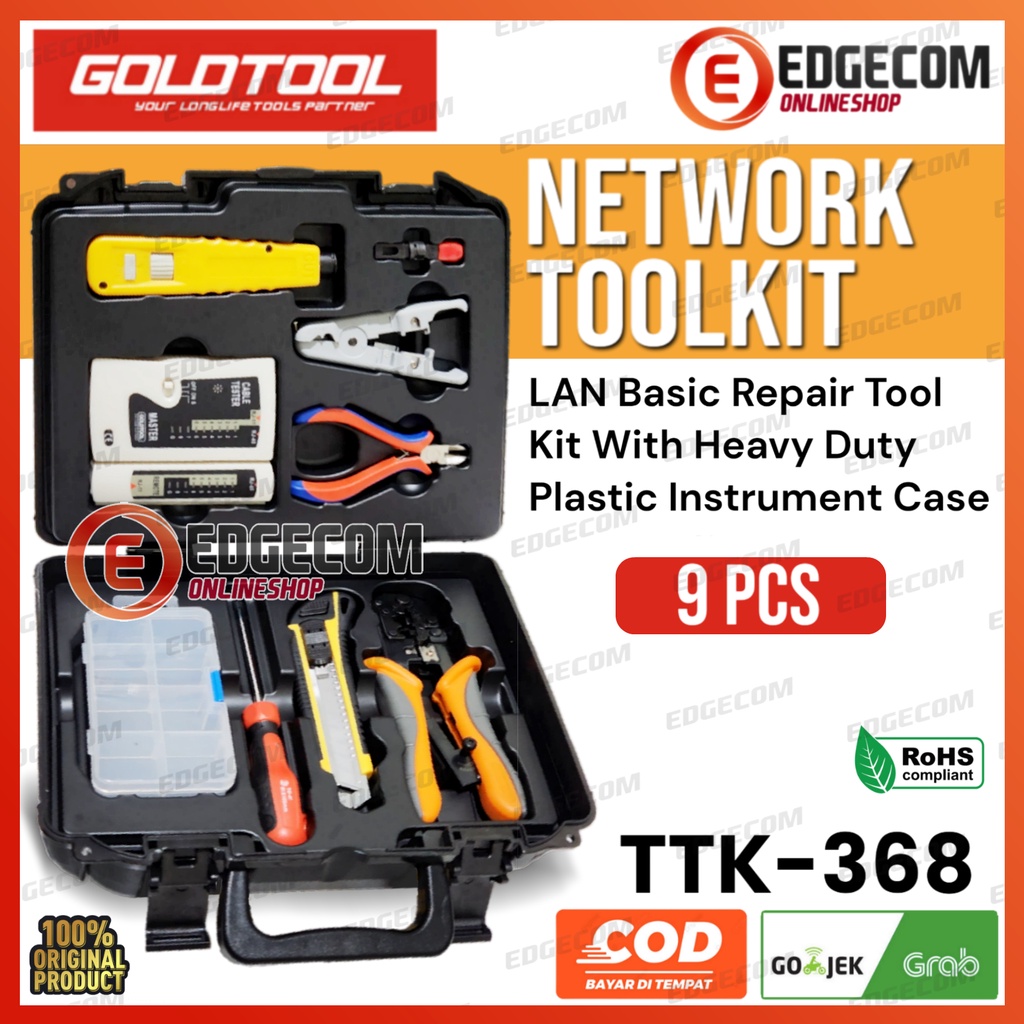 GOLDTOOL TTK-368 Lan Basic Repair Toolkit