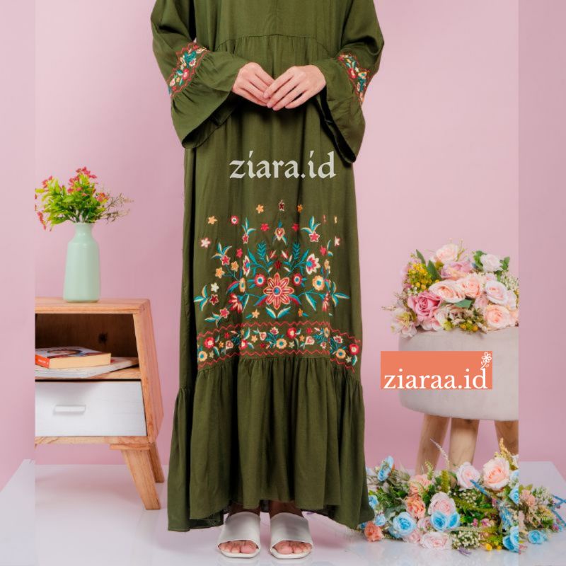 4.4 DASTER BORDIR Khas TASIK | DASTER GAMIS BORDIR PREMIUN RAYON JUMBO | DASTER BUSUI FRIENDLY COD