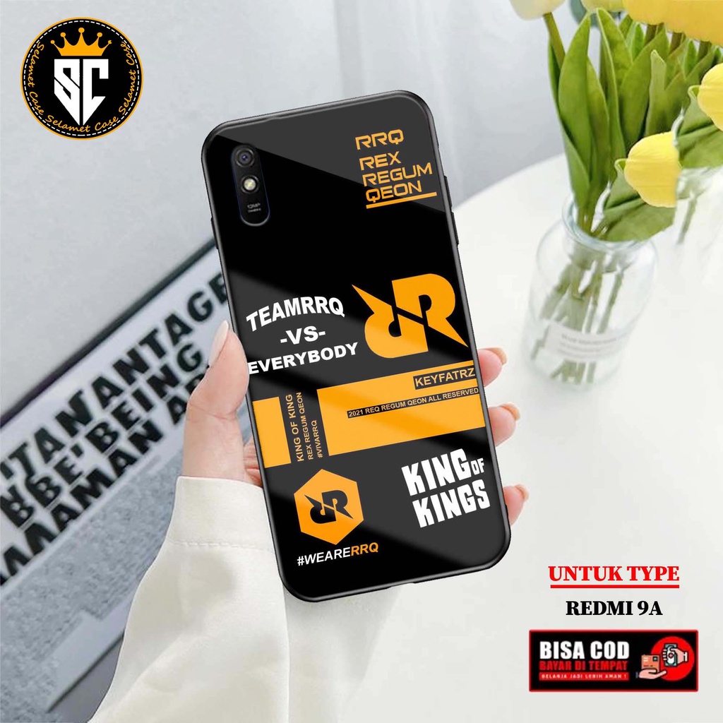 Case Xiaomi Redmi 9A Casing Xiaomi Redmi 9A Selamet Case [RRQ] Softcase Glass - Hardcase Glossy - Ca