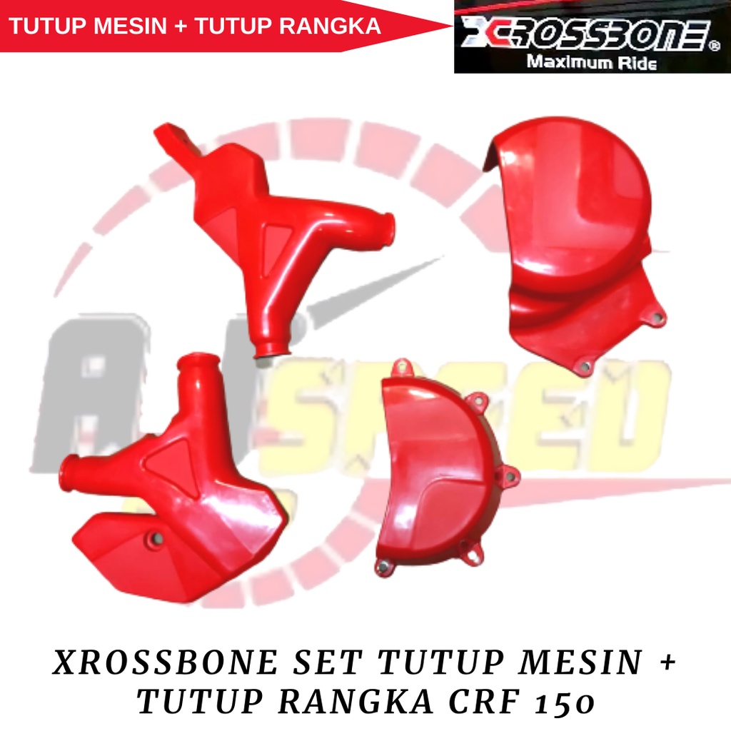 Xrossbone Crossbone Set Tutup Mesin dan Tutup Rangka CRF 150 Warna Merah D6107005 / Xrossbone Tutup 