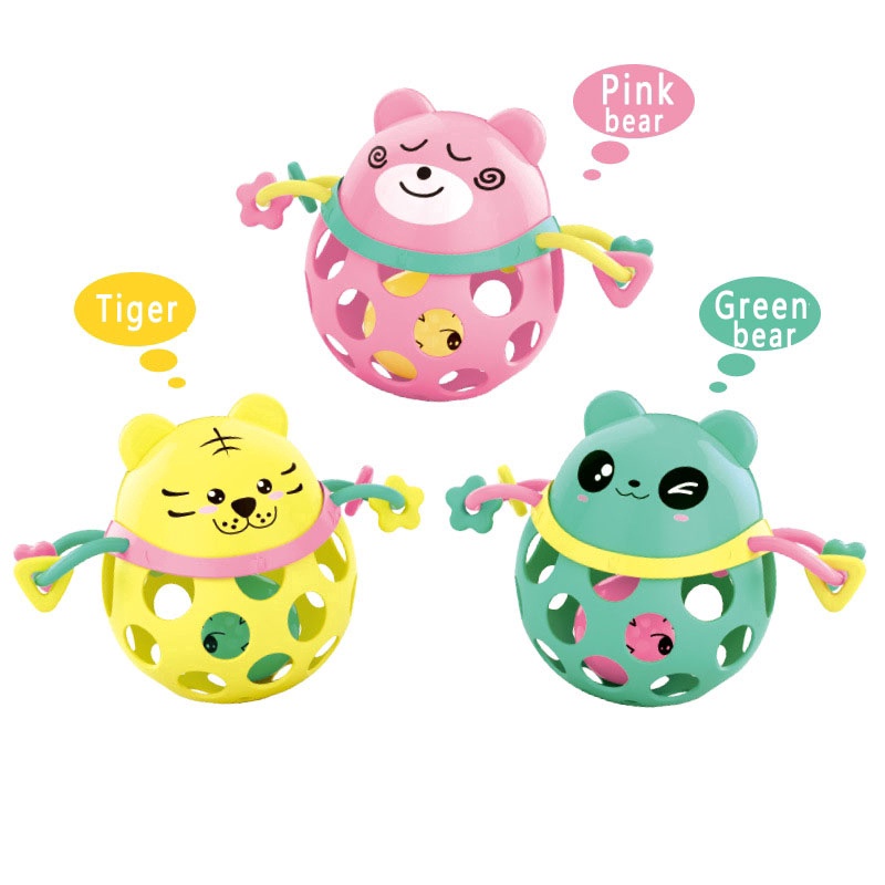 Mainan Rattle / Teether Bayi 0-12 Bulan Desain Hewan