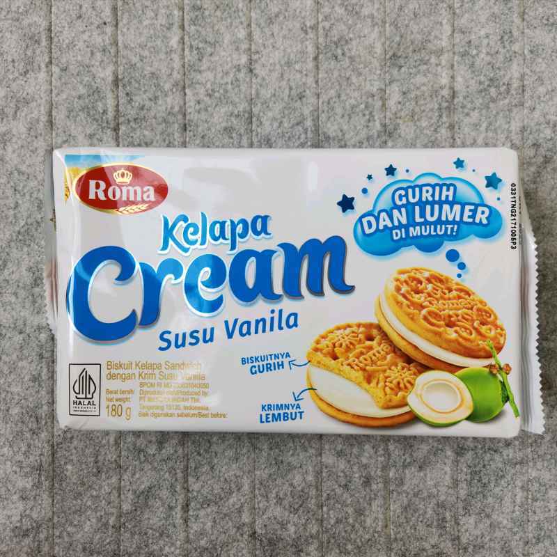 

ROMA Biscuit Kelapa Cream Susu Vanila Pack 180gr