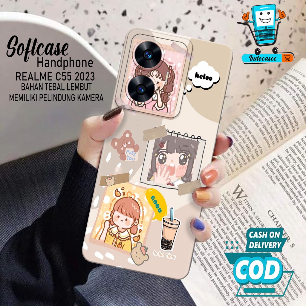 Case Hp Softcase Pro Camera Realme C55 2023 Terbaru - Softcase Realme C55 2023 - Kesing Hp Realme C5