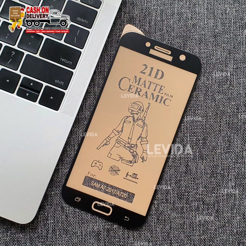 SAMSUNG A7 2016 SAMSUNG A7 2017 SAMSUNG A7 2018 Anti gores ceramic matte clear doff anti minyak screen guard pelindung layar plastik mika bukan kaca tempered