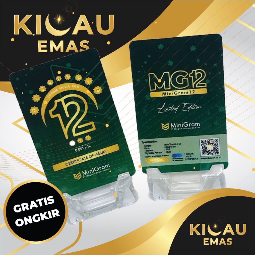 Minigram 0.012 Gram Special Edition Limited Emas Batangan 24 Karat