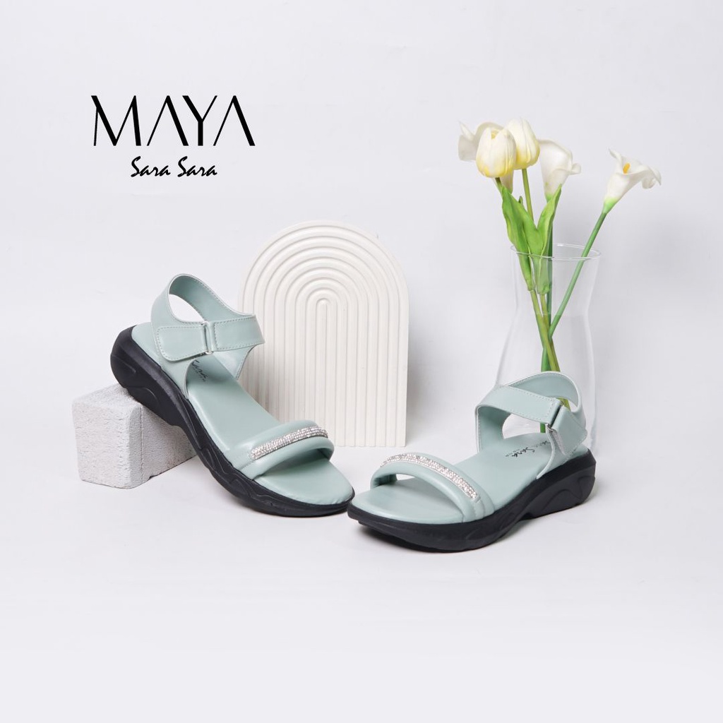 Sara Sara MAYA Sandal Wedges Wanita sandal tali terbaru