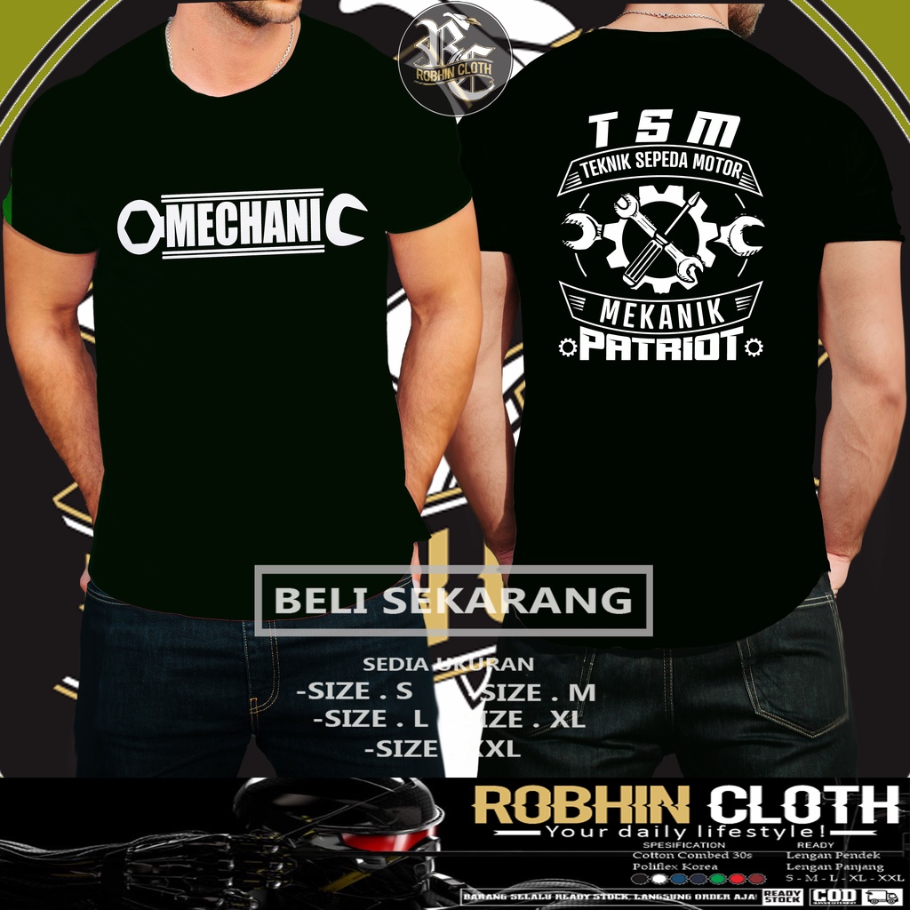 Kaos Mekanik TSM Teknik Sepeda Motor Mekanik Patriot Baju Distro