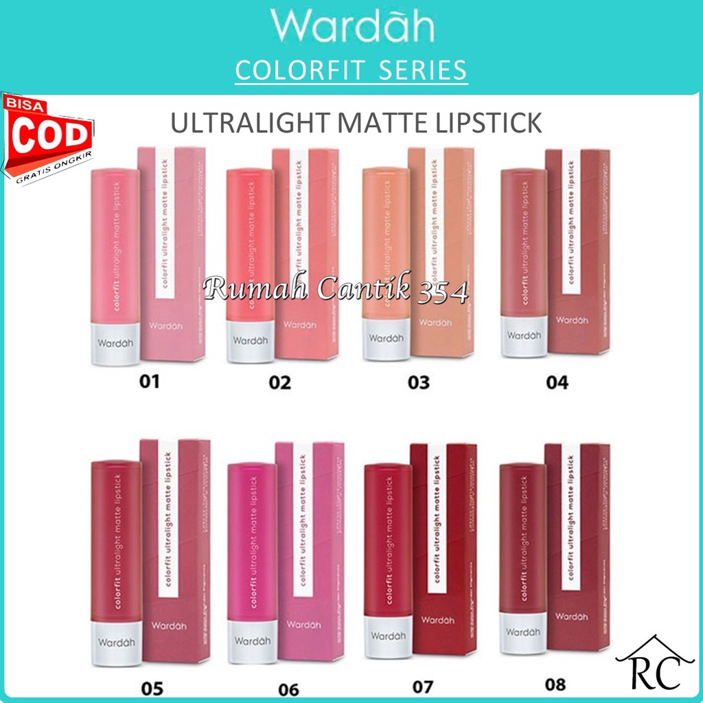 Rumah Cantik Wardah Colorfit Ultralight Matte Lipstick - Ringan dan Lembut di Bibir Medan COD Beauty Cosmetics Skin Care Kosmetik Wajah