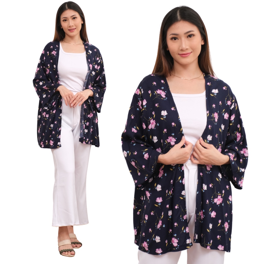 Outer Cardigan Kimono Batik, Cardigan Wanita Oversize Cardigan Katun