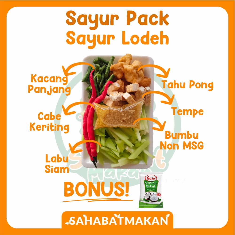 Paket Sayur Lodeh - Sayur Pack / Sayur Prep / Sayur Instant — SahabatMakan