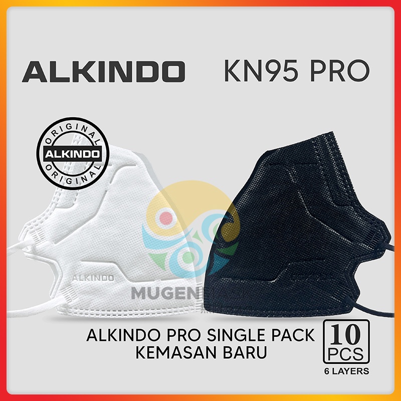 Masker Alkindo KN95 Pro 6 ply Single Pack isi 10 6ply Masker Sekali Pakai
