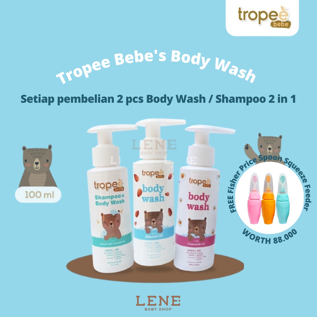 Tropee Bebe Body Wash / 2in1 Shampoo &amp; Body Wash 100ML