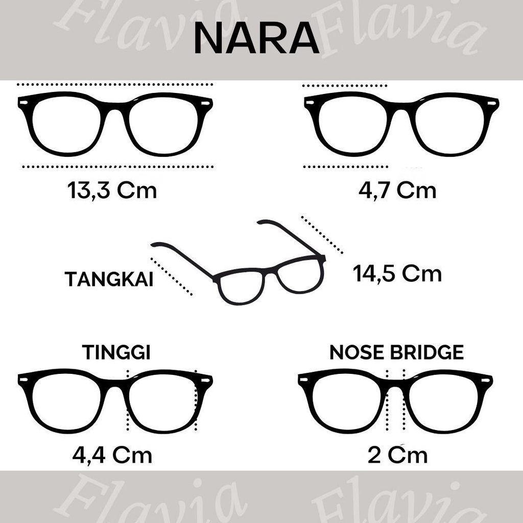 Flavia Eyewear - Kacamata Nara Round Plastic (custom minus, photochromic, blueray, bluechromic dan photobrown)