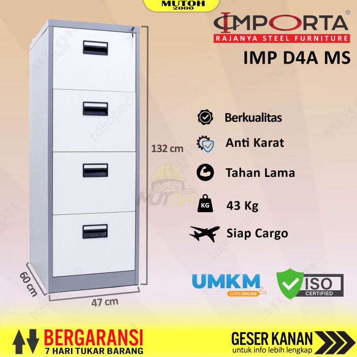 

Terlaris Importa Sd-D4A Bt Ms Filling Cabinet 4 Laci Filing Kabinet 4 Laci 1